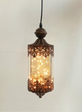 American Country Retro Loft Concise Style Glass Pendant Ligh