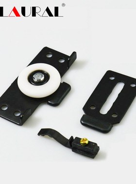 Wardrobe Pulley Door Sliding  Door Push-Pull Wheel Black Pla