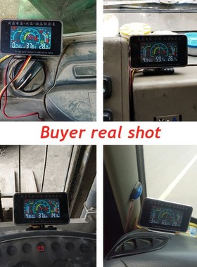 12V/24V 3 IN 1 Car Oil Pressure Gauge volt meter Water Temp