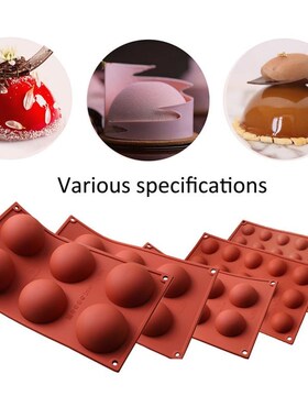 6/15/24 Holes Silicone Cake Mold Large Semi Circular Hemisp
