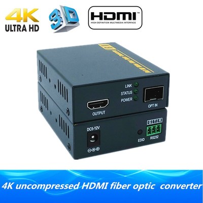 4Kx2K HDMI Fiber Optic Extender HDMI 1.4v 2km Over Fiber 3D
