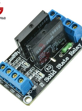 DC 5V 2 Channel SSR G3MB 202P Solid State Relay Module High