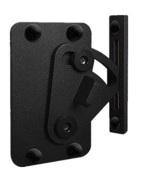 LWZH Black bon Steel Sliding Wood Latch Gate Lock Privacy Lo