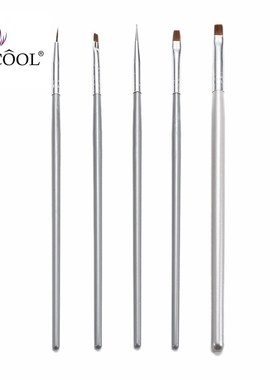 ELECOOL 5Pcs/Set Nail Art Flat Liner Dot Painting Brush Acr