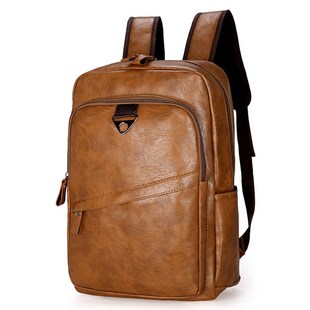 Fashion Men Backpack Waterproof PU Leather Travel Bag Man L