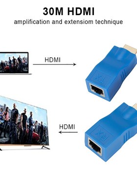 2pc 30M 4K 3D HDMI 2.0 Extender to RJ45 Over Cat 5e/6 Netwo