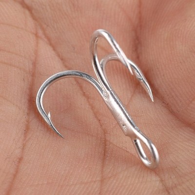 Fishing Hook 10pcs High Carbon Treble Hooks Super Sharp soli