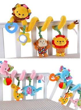 Educational Toddler Toys Baby Plush Animal Rattle Mobile In