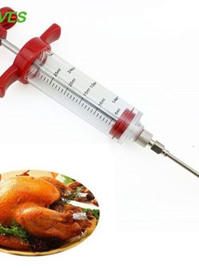 30ML Kitchen Syringes Stainless Steel Needles Injector Meat