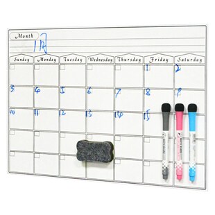 Magnetic Dry Erase Calendar for Fridge 3 Fine Tip Markers an
