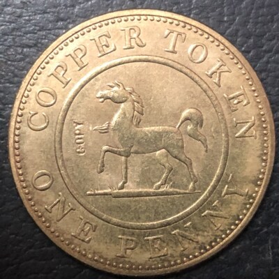 1812 United Kingdom 1 Penny Token Copper Coin