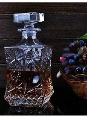 1PC New Engraved Waist Shape Crystal Whisky Wine Bottle Liqu