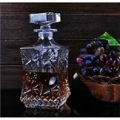 1PC New Engraved Waist Shape Crystal Whisky Wine Bottle Liqu