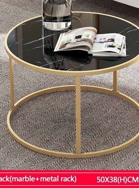 Tea Table End Table  Office Coffee Table Wooden Round Marble
