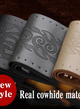 DIY Genuine Leather Car Steering Wheel Cover Soft Anti slip