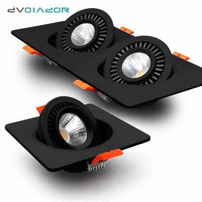 Black Led Downlight Dimmable Led Recessed Lights Single/Dou