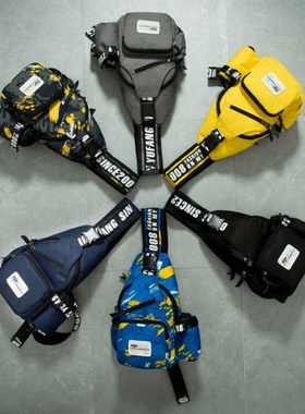 Men casual chest bag Oxford waterproof shoulder Messenger c