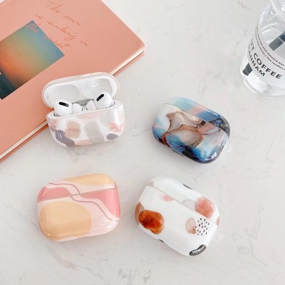 Geometric watercolor pattern Luxury soft silicone Earphone