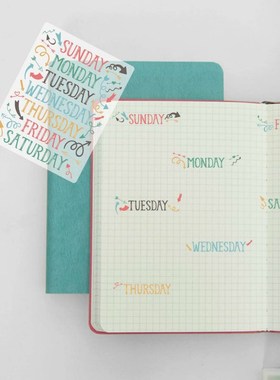 350Pcs Week Planner Stickers Aesthetic Vintage Scrapbooking