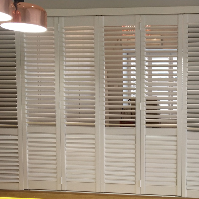 实木百叶窗木质百叶卧室遮光透气窗帘隔断卫生间折叠门百叶门定制