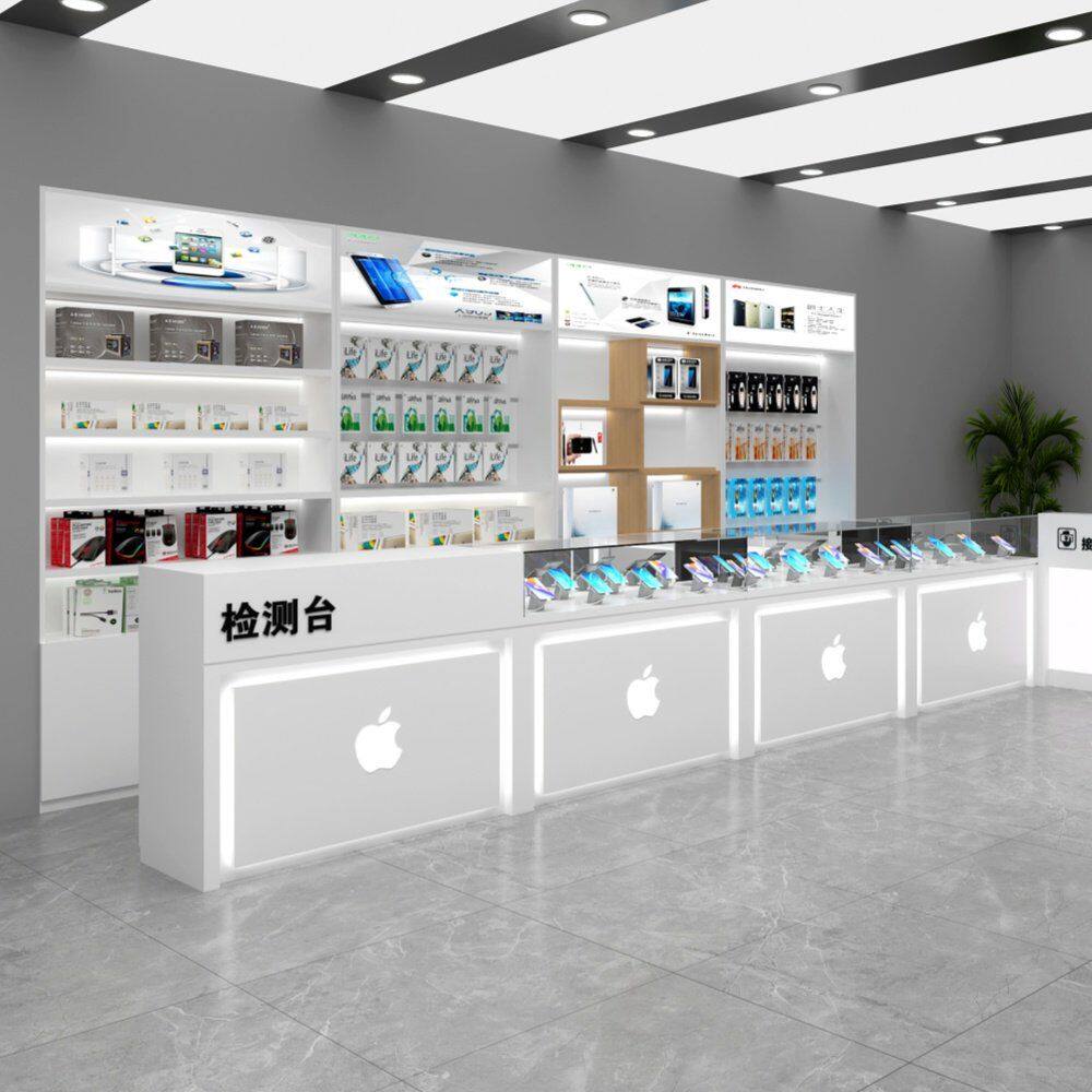 新款手机柜台展示柜玻璃柜台样品产品陈列柜维修台移动电信柜定制