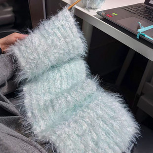 雪落时分围巾毛线手工diy材料包冬季双元宝手织围脖送女朋友礼物