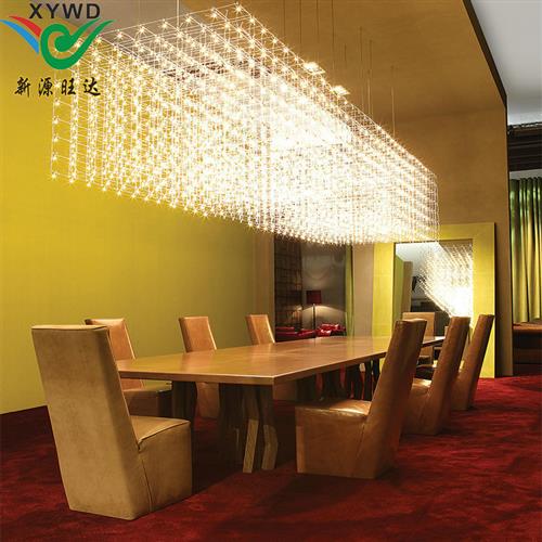 非标工程餐饮宴会厅光立方吊灯酒店大堂满天星灯售楼部沙盘吊灯