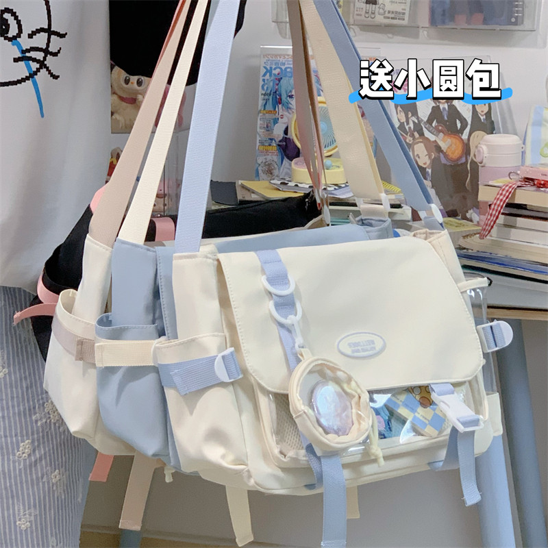 日系二次元少女痛包休闲百搭学生上课单肩包女大容量学院风斜挎包