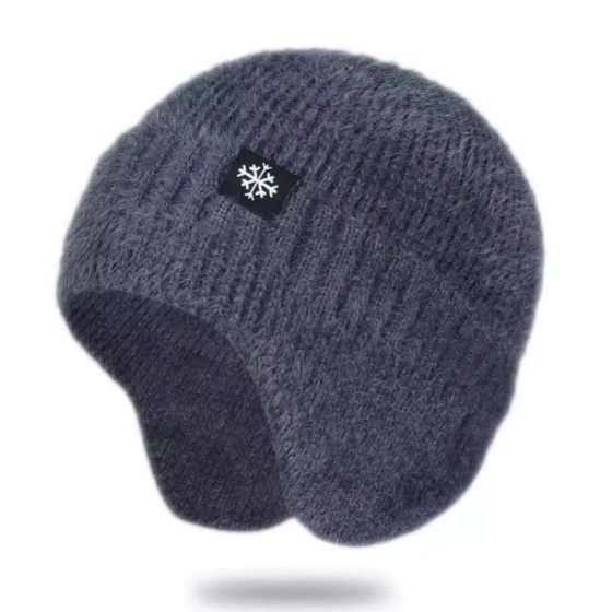 帽子男冬防寒针织帽加厚保暖毛线帽棉帽冬季骑行电动车防风护耳罩