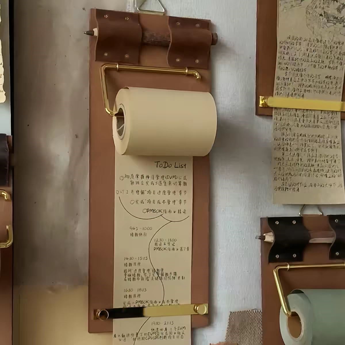复古便签夹票据收纳夹咖啡甜品菜单活页夹多功能高颜值壁挂装饰品