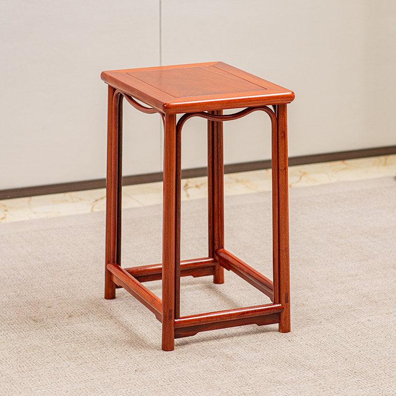 大果紫檀小方几缅甸花梨木花架新中式全实木茶几简约红木边几角几