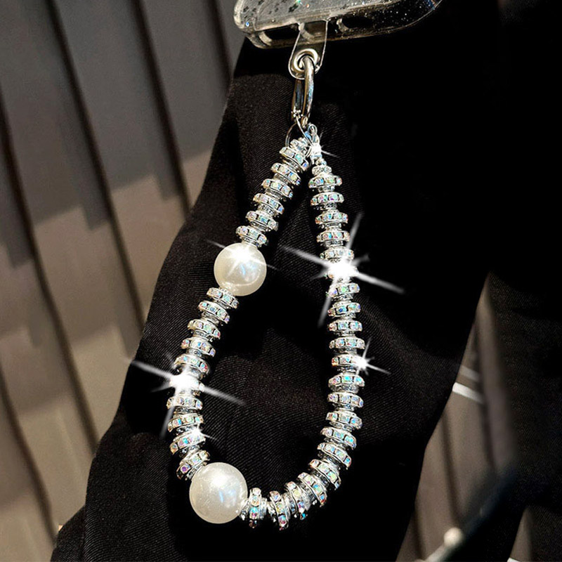 【水钻珍珠手链】手机壳奢华挂件