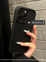 呆芒 Apple, совместимый iPhone 14, однотонный чехол для телефона, iPhone13 Pro, силиконовый высококачественный черный iPhone12 Pro, iphone, 14promax, защита при падении, для влюбленных, популярно в интернете