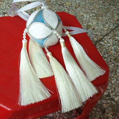 广西靖西旧州壮锦绣球直径8公分平安吉祥物品可以