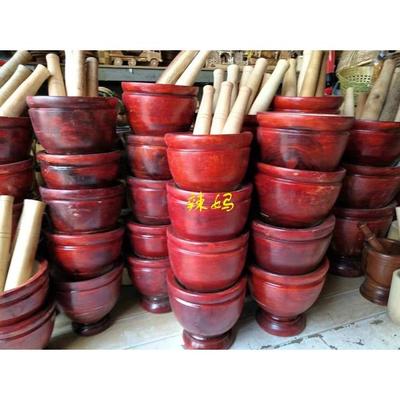 民族特色 泰国实木舂桶 傣味冲鸡脚对窝打碎机 景颇舂菜筒 蒜泥器
