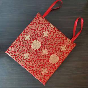 绸缎实木茶椅太师椅圈椅海绵垫可定制四季 红木沙发坐垫中式 防滑垫