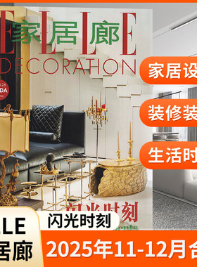 家居廊杂志ELLEDECO2025年11-12月合刊 闪光时刻 2024年马伯骞 刘雯 中国室内设计年鉴家具生活创意家具家全半年订阅