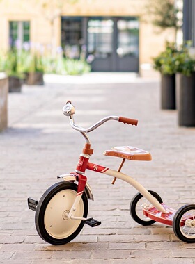 现货 法国Baghera Trike復古紅兒童三轮自行車+安全帽套裝