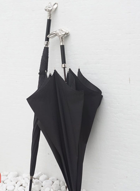 皇室镍金属动物头长柄晴雨遮阳伞