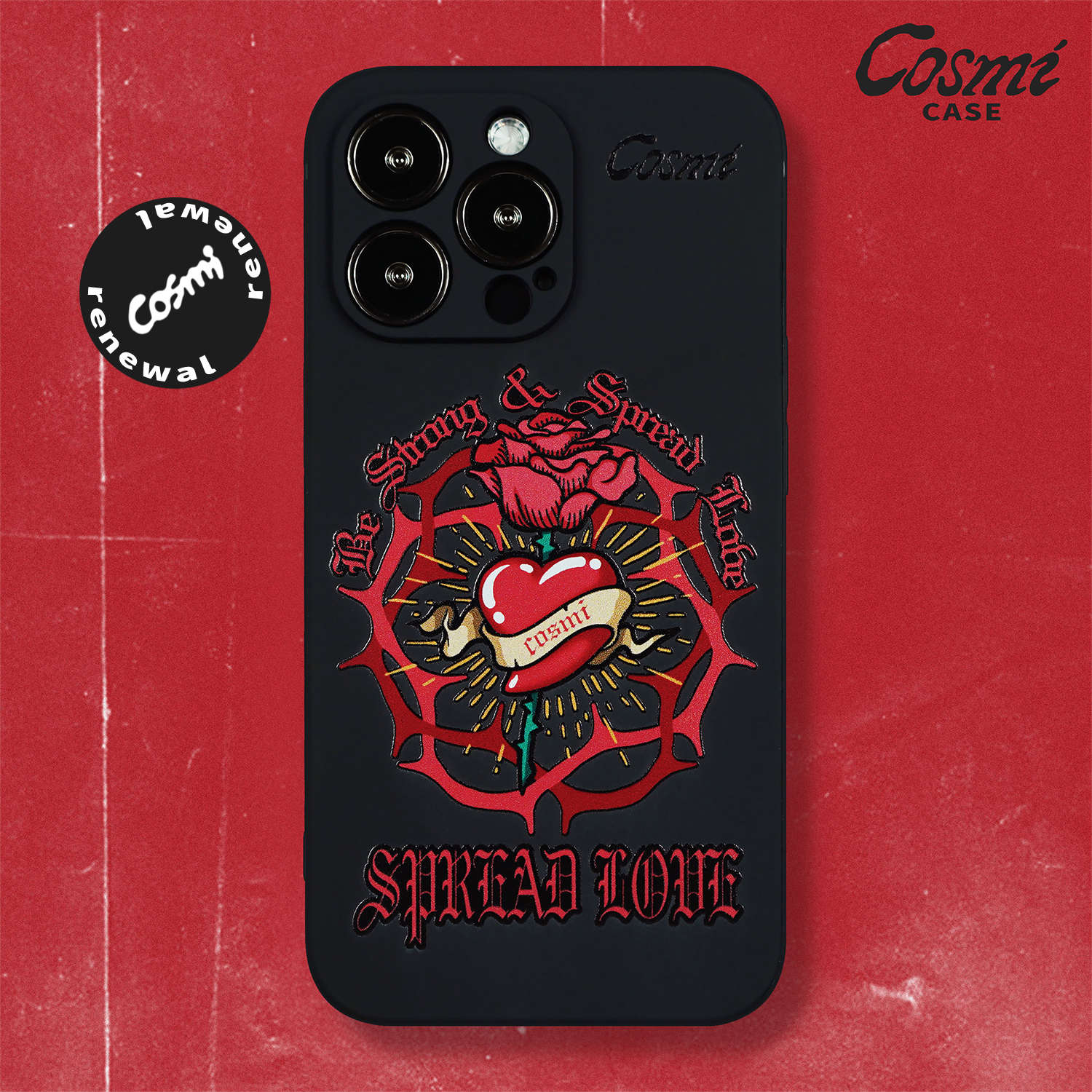 原创设计荆棘玫瑰手机壳