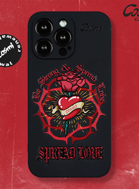 CosmiCase原创设计荆棘玫瑰之心 re32 复古手机壳适用于苹果17iPhone16ProMax