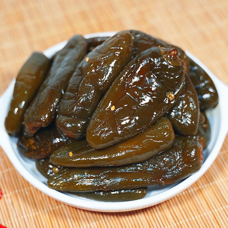 红油酱香港椒0糖即食腌辣椒咸菜爽口下饭菜酱菜油焖红油港椒东北