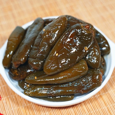 红油酱香港椒0糖即食腌辣椒咸菜爽口下饭菜酱菜油焖红油港椒东北