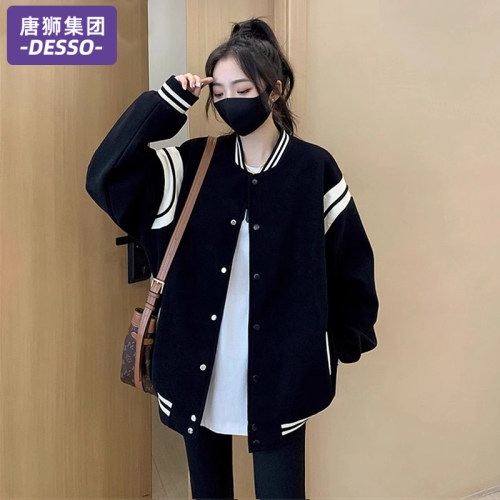 美式复古显瘦棒球服外套女春秋季