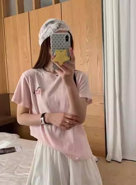 3-20H 春夏新款雪花亚麻棉小马T    6201