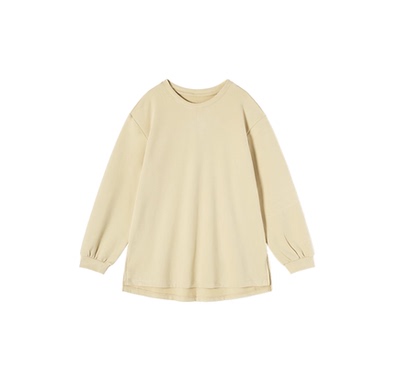 1-11H 秋冬新款双面磨毛加绒加厚大版中长果冻T   1931