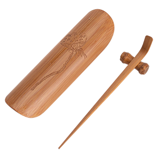 功夫茶具配件竹制茶则三件套赏茶荷泡茶工具茶艺配件茶拨茶夹创意