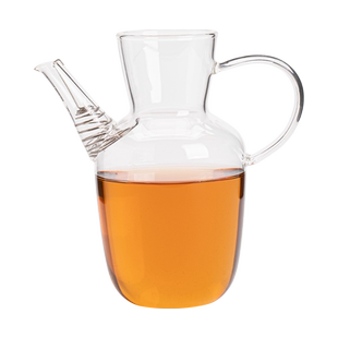 新中式出品器具玻璃茶壶大容量中式水经注绿茶壶高硼硅执壶花茶壶