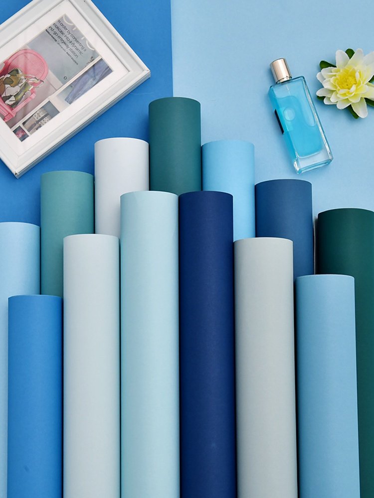 灰蓝色系壁纸深蓝背景海蓝天蓝淡蓝莫兰迪蓝北欧藏蓝墙纸卧室家用