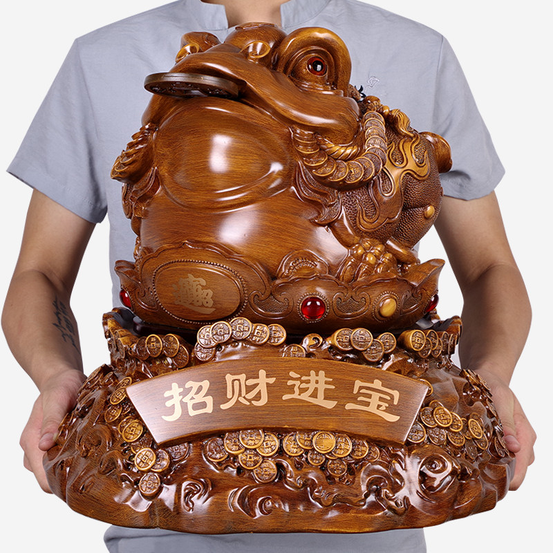 金蟾招财摆件大号金蟾蜍金蝉客厅店铺收银吧台装饰乔迁开业送礼品